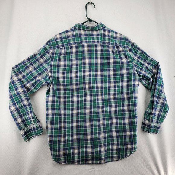 American Eagle Outfitters Shirt Mens Blue Plaid 100% Cotton Size Extra Large - Picture 8 of 12
